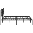 vidaXL Rectangular Traditional Steel Full Bed Frame in Black