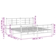 vidaXL Rectangular Steel King/Double Bed Frame in Black