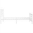 vidaXL Powder-Coated Steel Single Bed Bed Frame in White