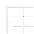 vidaXL Powder-Coated Steel Single Bed Bed Frame in White