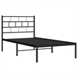 vidaXL 39.4 x 74.8 Metal Bed Frame in Black