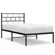 vidaXL Powder-Coated Steel Single Bed Bed Frame in Black
