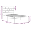 vidaXL Powder-Coated Steel Single Bed Bed Frame in Black