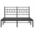 vidaXL Rectangular Steel Full/Double Bed Frame in Black