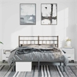 vidaXL Powder-Coated Steel King Bed Frame in Black