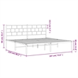 vidaXL 72 x 84 Powder-Coated Metal Bed Frame in Black