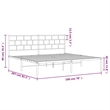 vidaXL Rectangular Powder-Coated Steel Full Bed Frame in Black