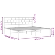 vidaXL Rectangular Powder-Coated Steel Full Bed Frame in White