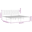 vidaXL King/Double Metal Powder Coated Steel Bed Frame in White