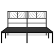 vidaXL Powder-Coated Steel King Bed Frame in Black