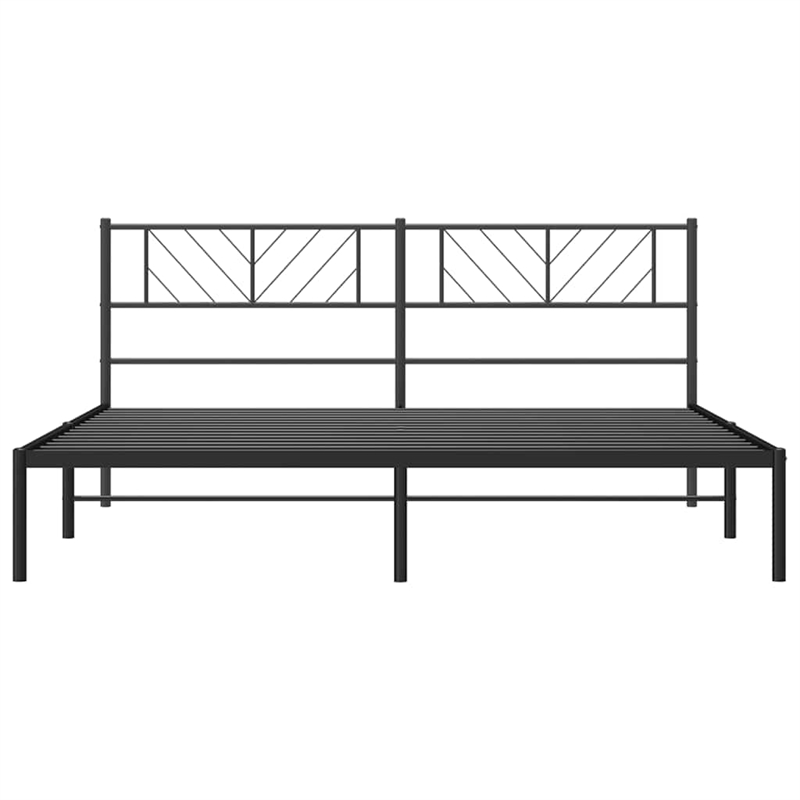 vidaXL 76 x 80 Steel Bed Frame in Black