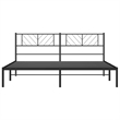 vidaXL 76 x 80 Steel Bed Frame in Black