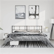 vidaXL 76 x 80 Steel Bed Frame in Black