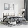 vidaXL Powder-Coated Steel King Bed Frame in Black