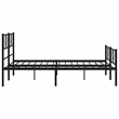 vidaXL Powder-Coated Steel King Bed Frame in Black
