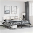 vidaXL 72 x 84 Powder-Coated Metal Bed Frame in Black