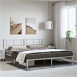 vidaXL 72 x 84 Steel Bed Frame in White