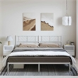 vidaXL 72 x 84 Steel Bed Frame in White