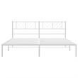 vidaXL Powder-Coated Steel King/Double Bed Frame in White