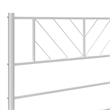 vidaXL Powder-Coated Steel King/Double Bed Frame in White
