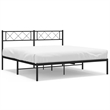 vidaXL Engineered Wood King Bed Frame in Black