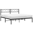 vidaXL Engineered Wood King Bed Frame in Black