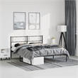 vidaXL Engineered Wood King Bed Frame in Black