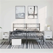 vidaXL Powder-Coated Steel Full/Double Bed Frame in Black