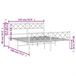 vidaXL Powder-Coated Steel Full/Double Bed Frame in Black