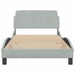 vidaXL Engineered Wood Single Bed Frame in Light Gray