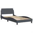 vidaXL Engineered Wood Twin Bed Frame in Dark Gray