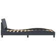 vidaXL Engineered Wood Twin Bed Frame in Dark Gray