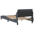 vidaXL Engineered Wood Twin Bed Frame in Dark Gray