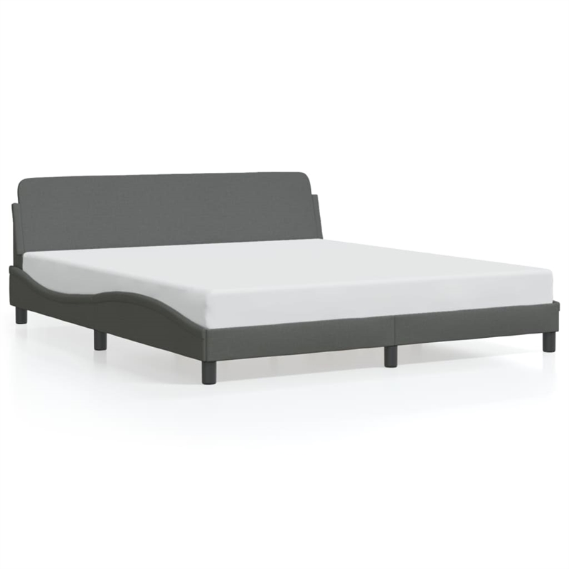 vidaXL Solid Pine Wood Bed Frame in Dark Gray