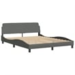 vidaXL Solid Pine Wood Bed Frame in Dark Gray