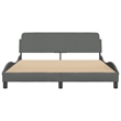 vidaXL Solid Pine Wood Bed Frame in Dark Gray