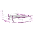 vidaXL Engineered Wood Bed Queen Frame in Dark Gray