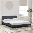 vidaXL Engineered Wood Bed Queen Frame in Dark Gray