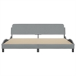 vidaXL Fabric Polyester King Bed Frame in Light Grey