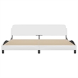 vidaXL Engineered Wood Faux Leather Full Bed Frame in White