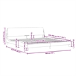 vidaXL Engineered Wood Faux Leather Full Bed Frame in White
