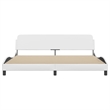 vidaXL Engineered Wood Faux Leather Full Bed Frame in White