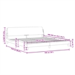 vidaXL Engineered Wood Faux Leather Full Bed Frame in White