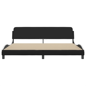 vidaXL King Bed Frame in Black and White