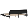vidaXL King Bed Frame in Black and White