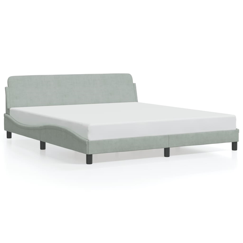 vidaXL California Bed Frame in Light Gray