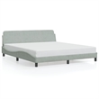 vidaXL California Bed Frame in Light Gray
