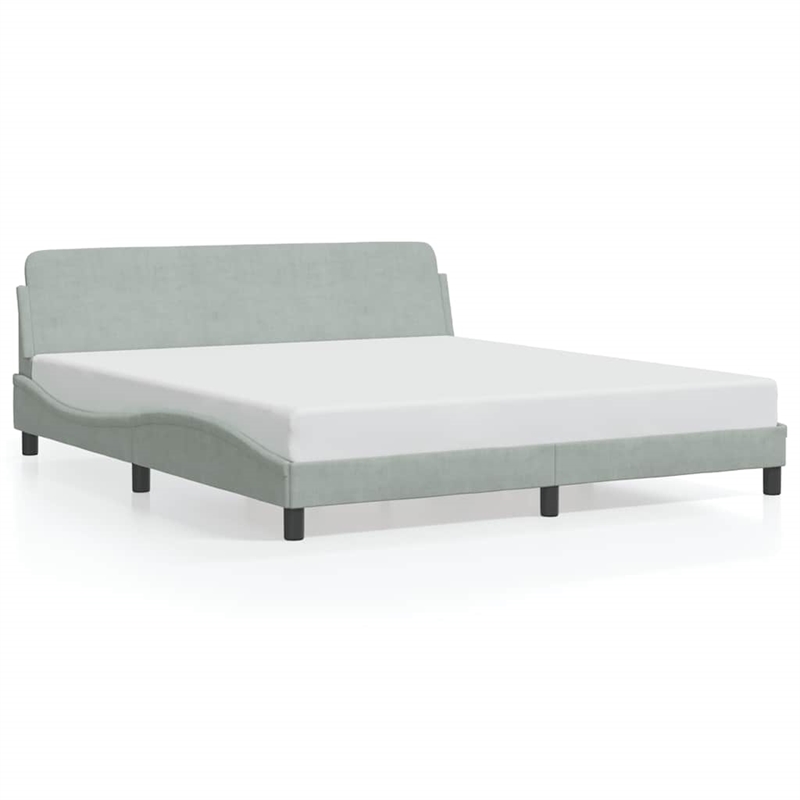 vidaXL California Bed Frame in Light Gray