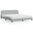 vidaXL California Bed Frame in Light Gray