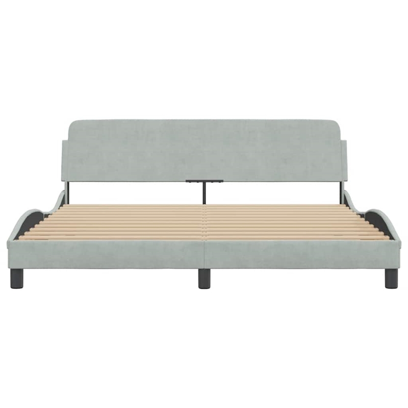 vidaXL California Bed Frame in Light Gray